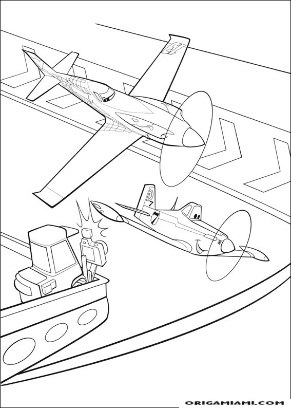 Planes coloring page (23)