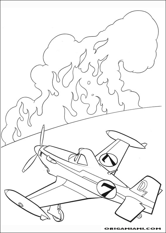 Planes coloring page (25)