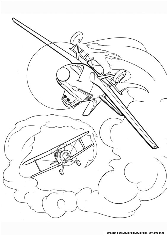 Planes coloring page (28)