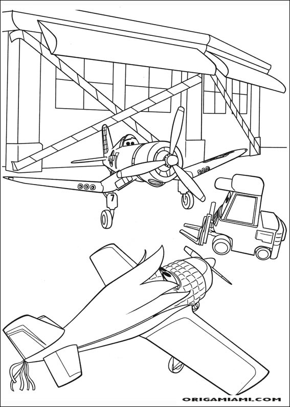 Planes coloring page (29)