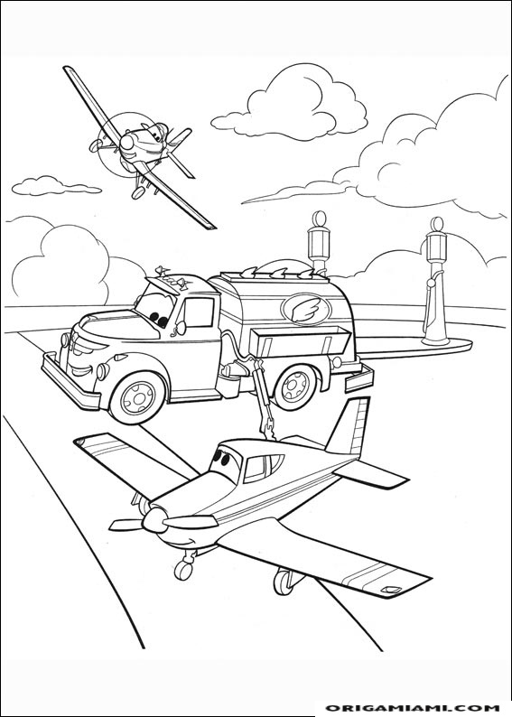 Planes coloring page (30)