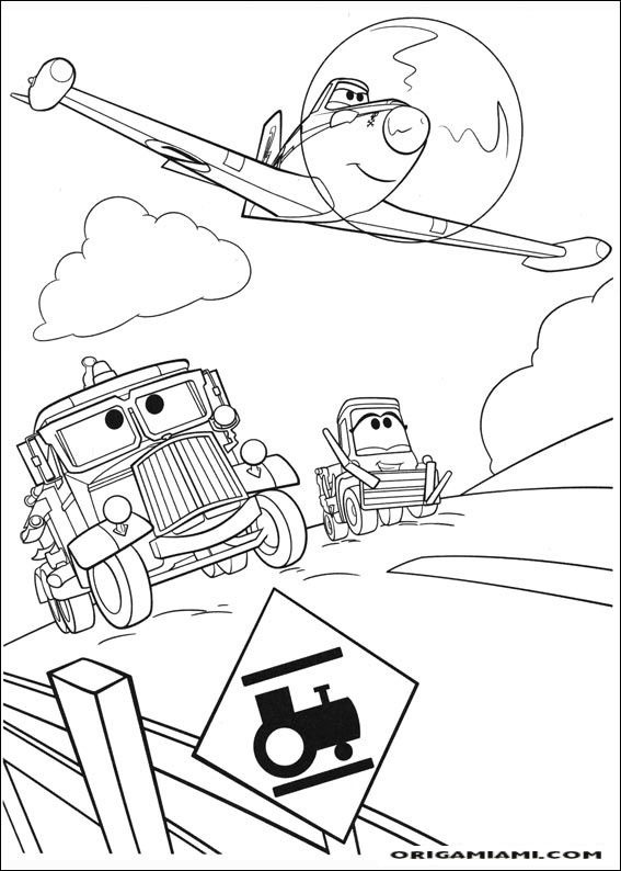 Planes coloring page (32)