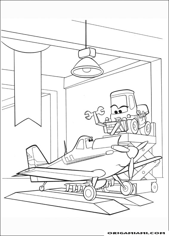 Planes coloring page (32)