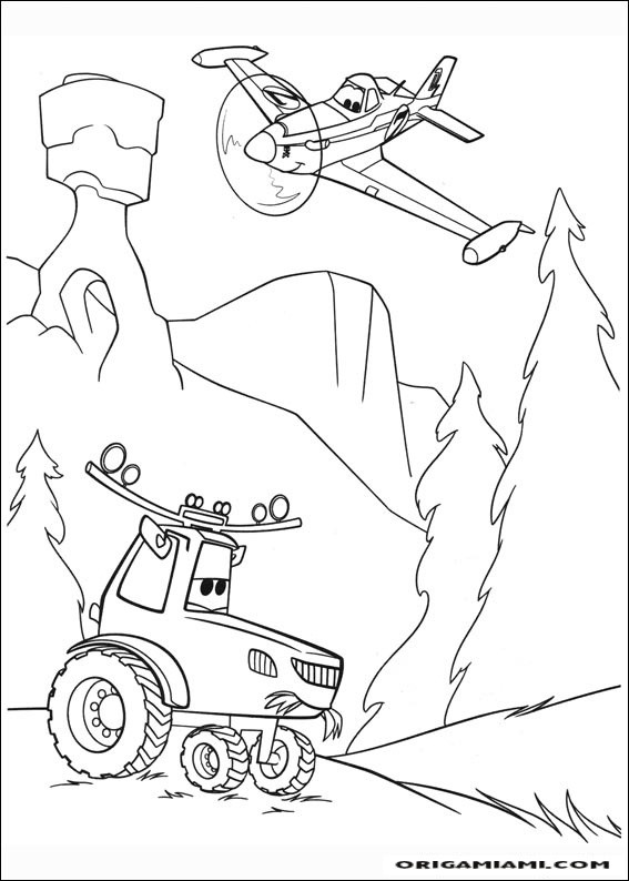 Planes coloring page (33)