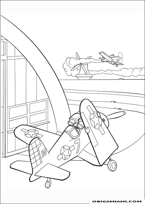 Planes coloring page (33)