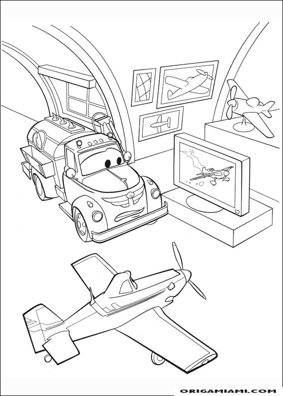 Planes coloring page (34)