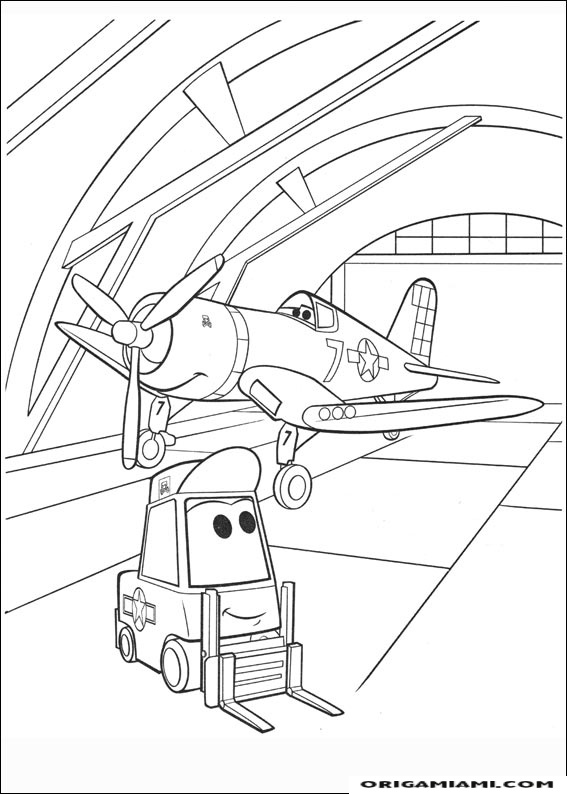 Planes coloring page (36)