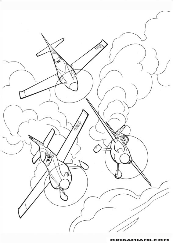 Planes coloring page (38)