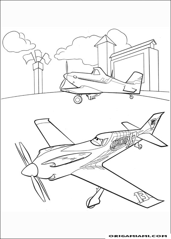 Planes coloring page (41)