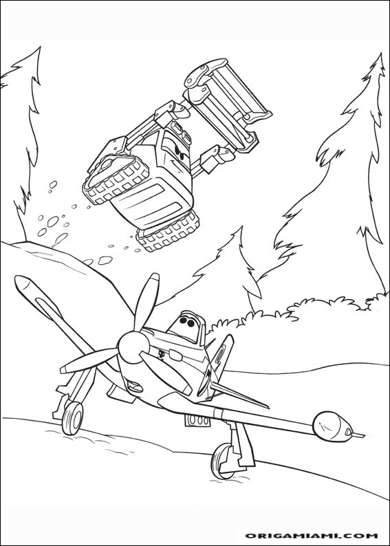 Planes coloring page (43)