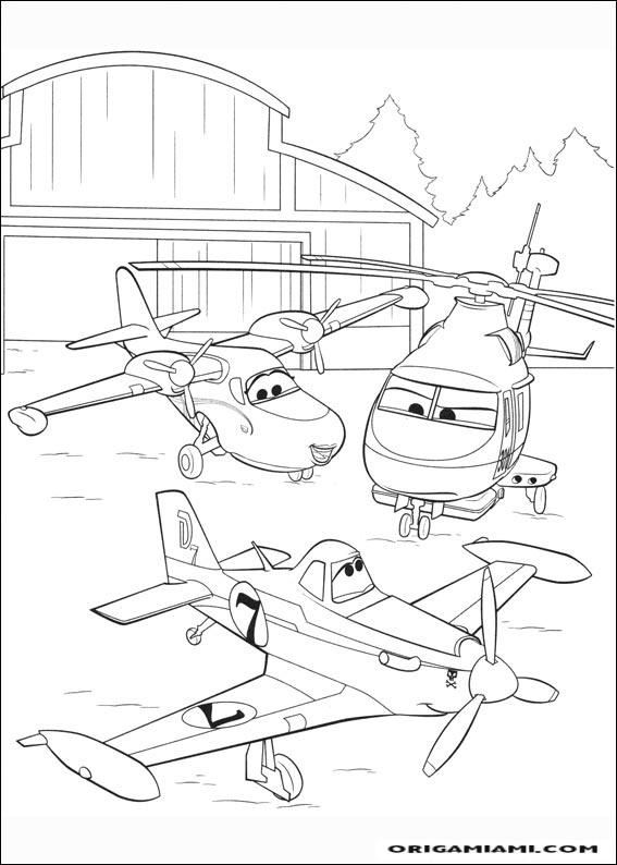 Planes coloring page (49)