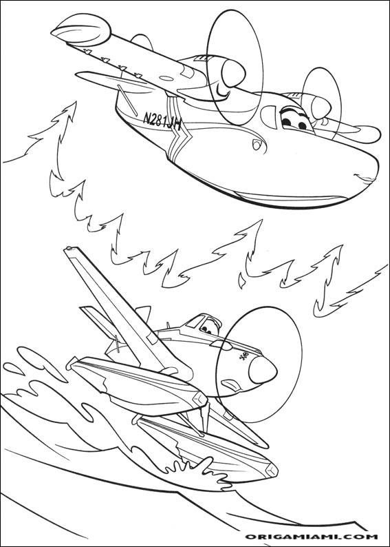 Planes coloring page (51)