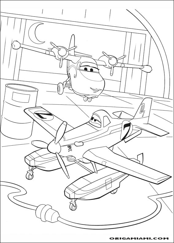 Planes coloring page (53)