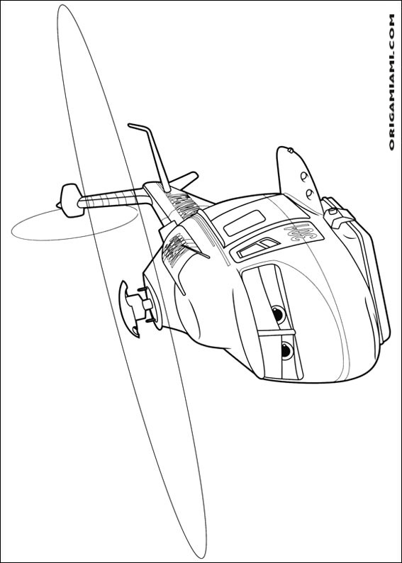 Planes coloring page (6)