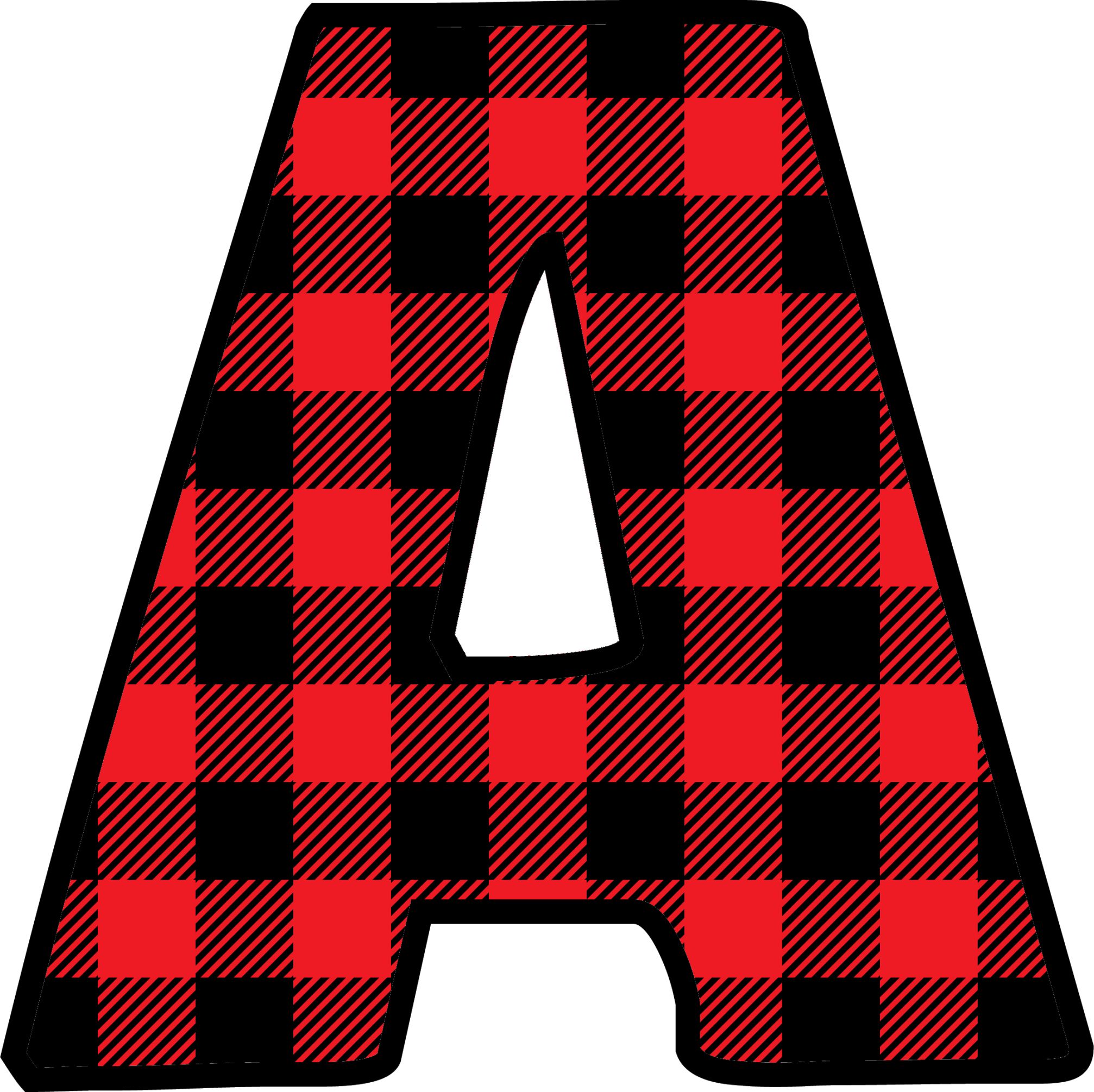 Red Plaid Letters (1)