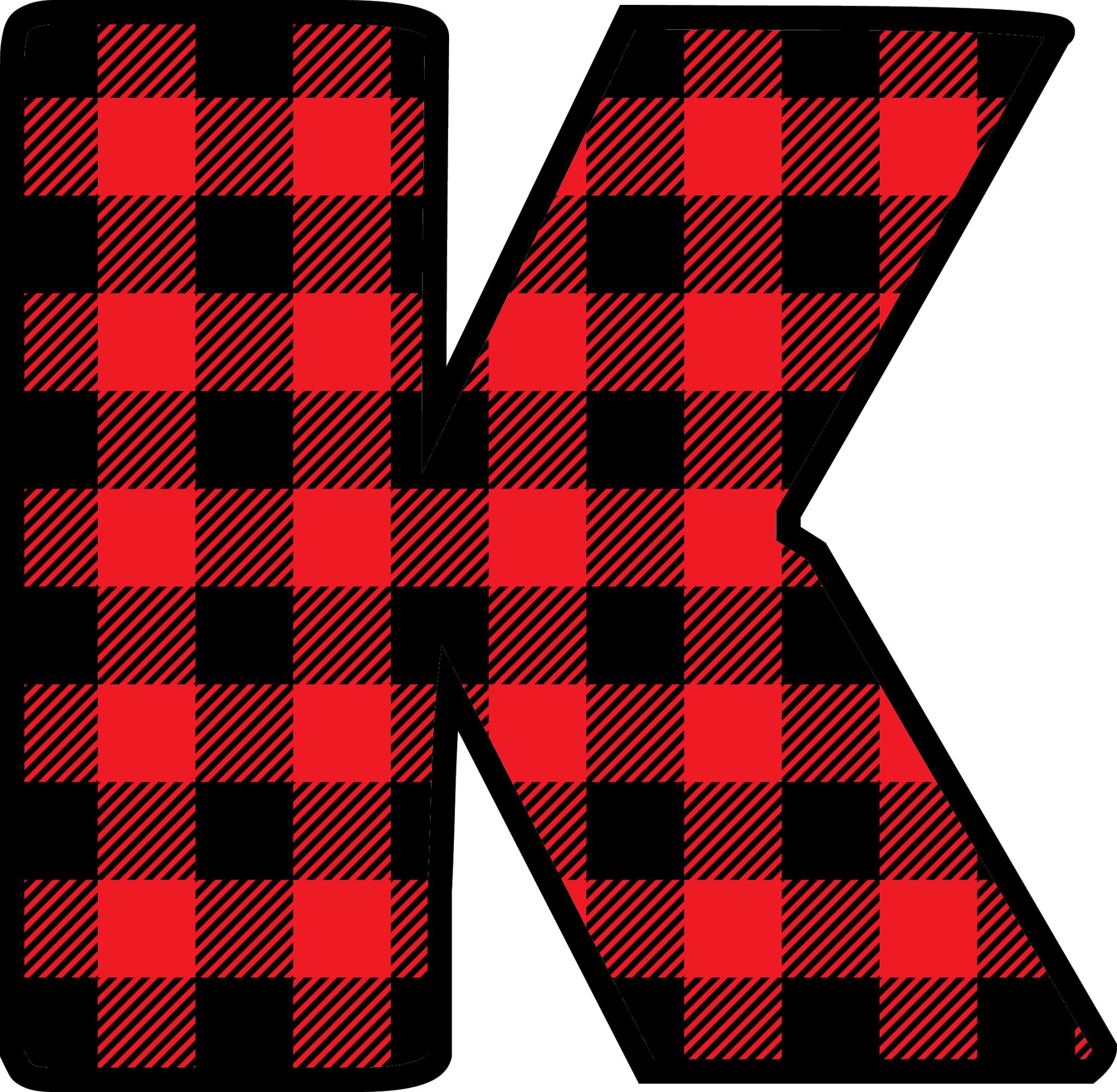 Red Plaid Letters (11)