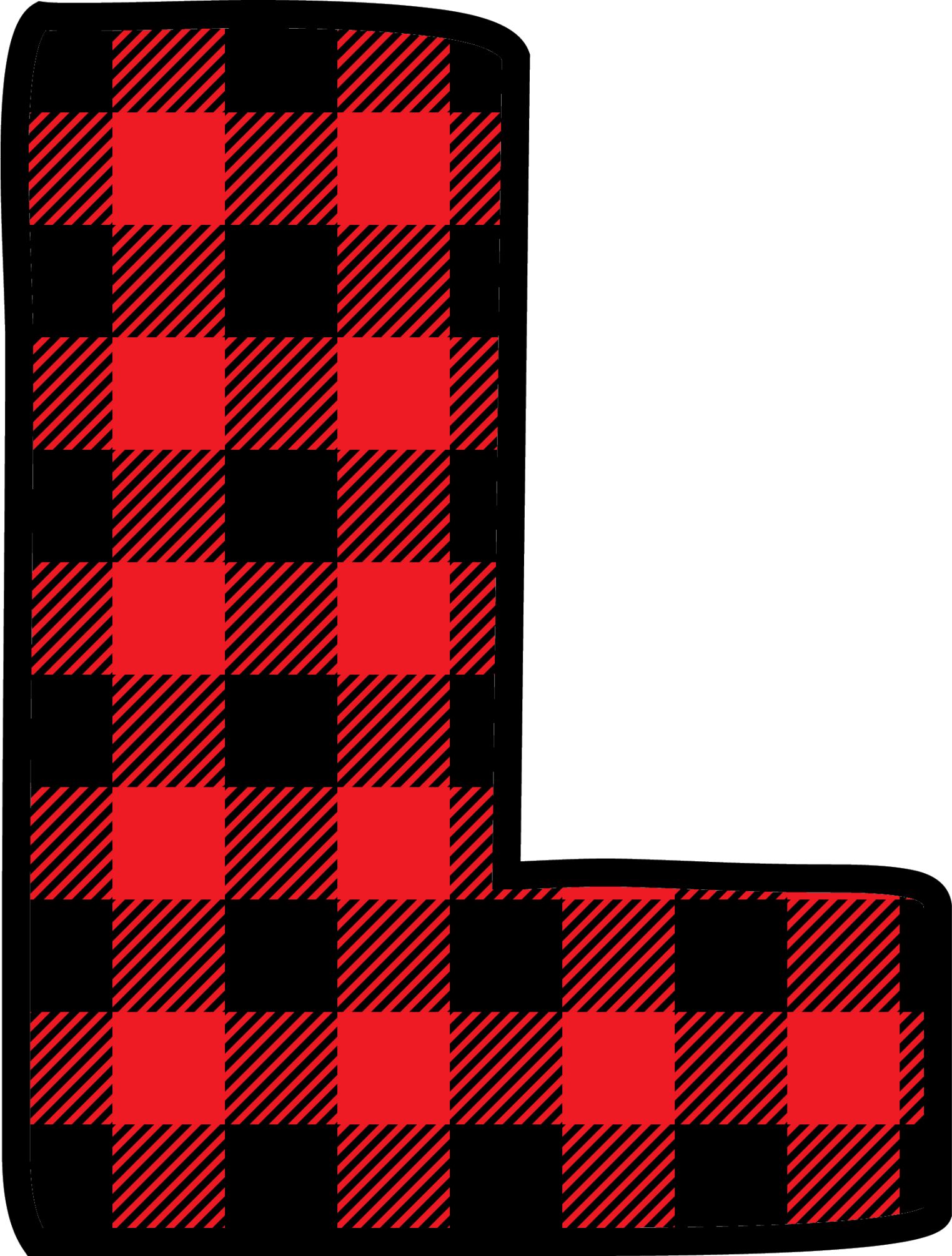 Red Plaid Letters (12)