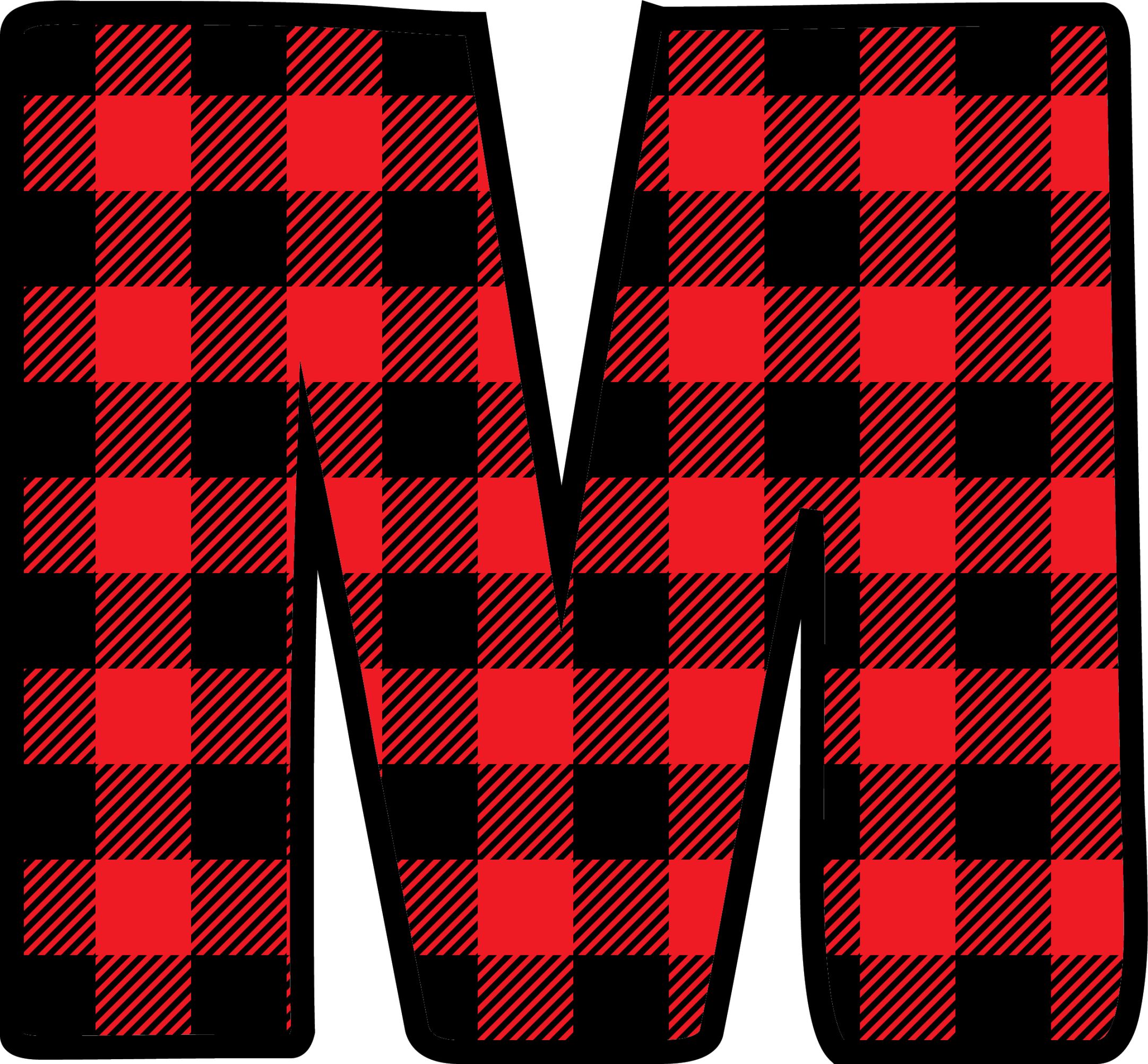 Red Plaid Letters (13)