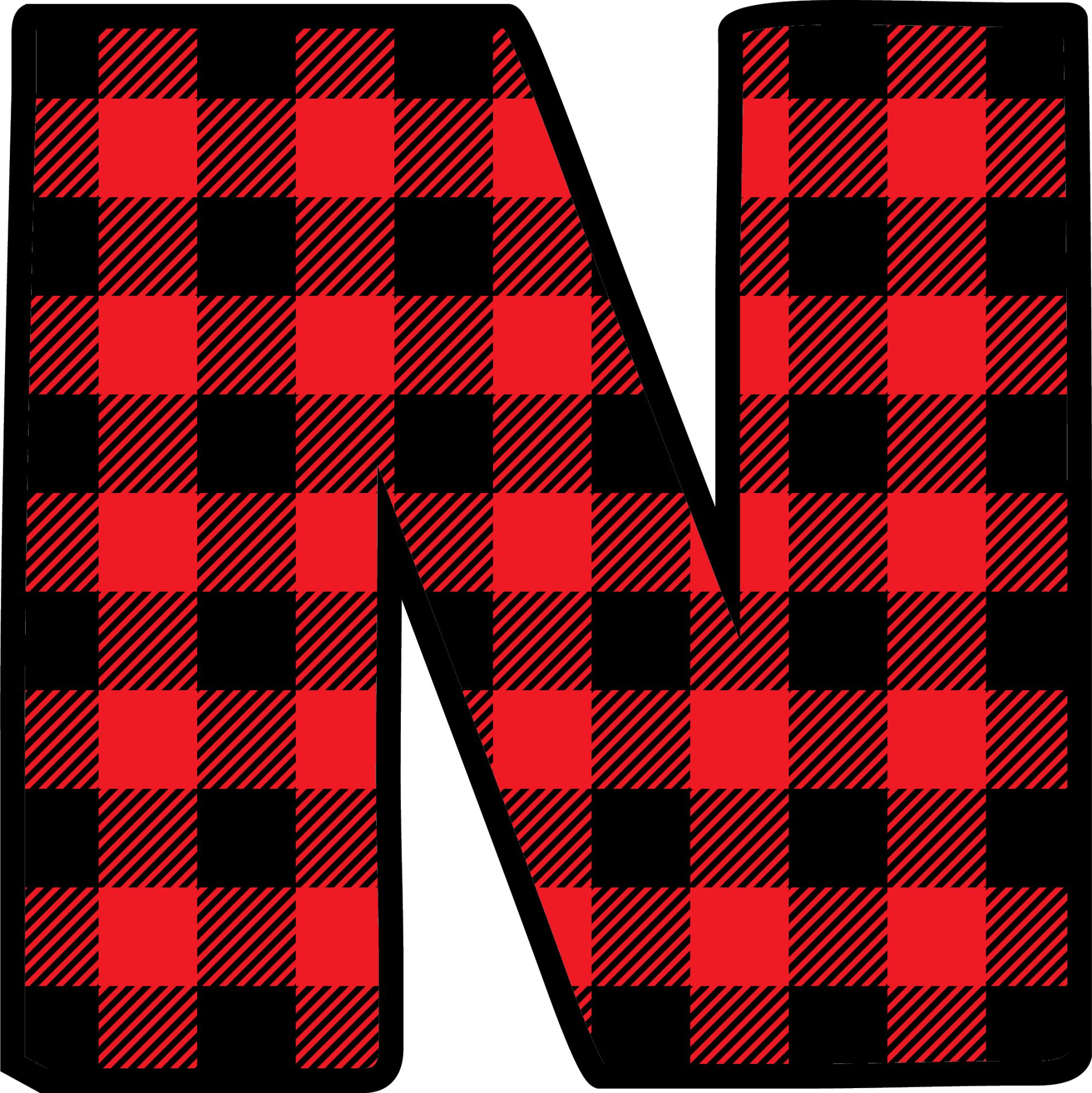 Red Plaid Letters (14)