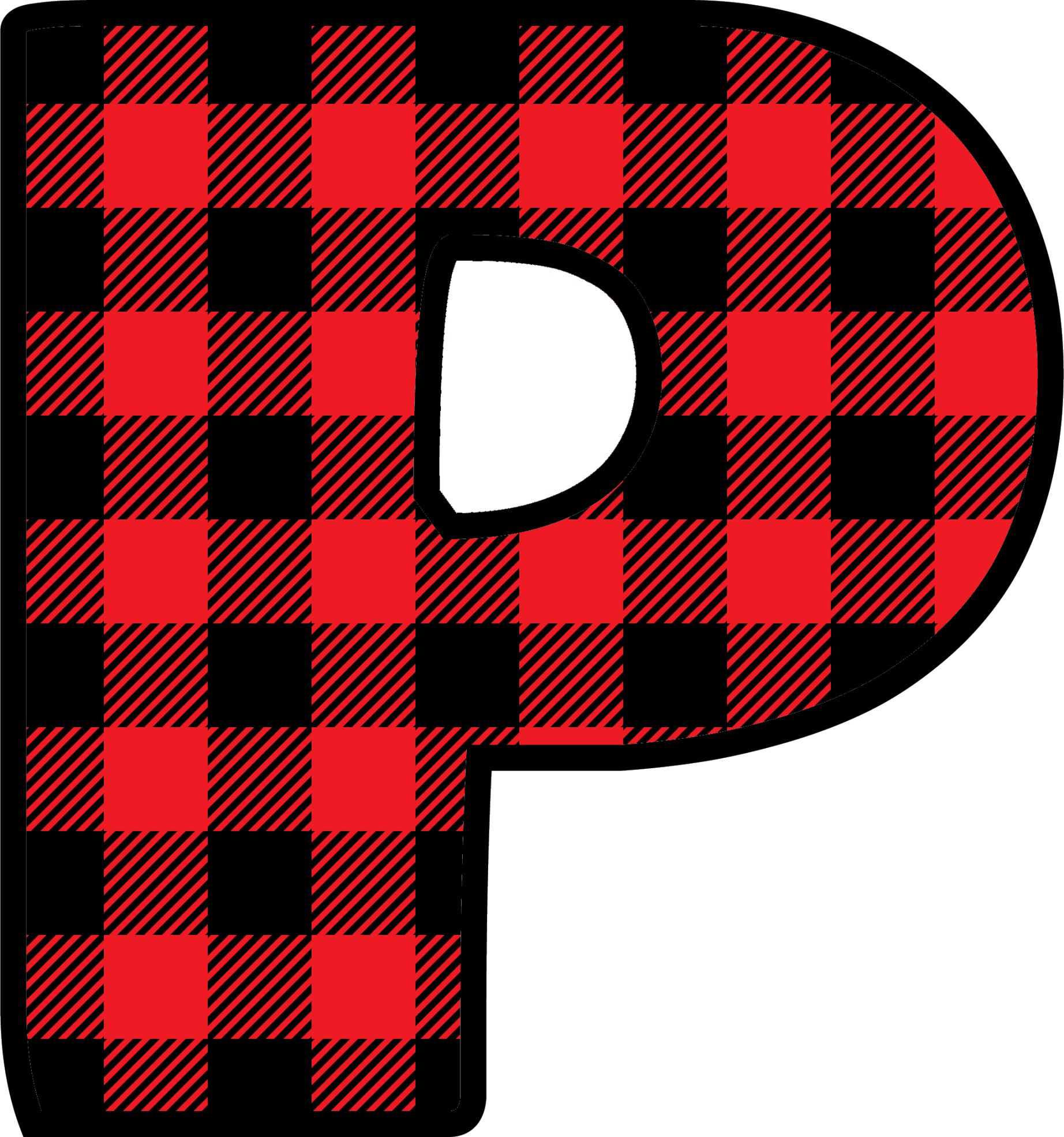 Red Plaid Letters (16)