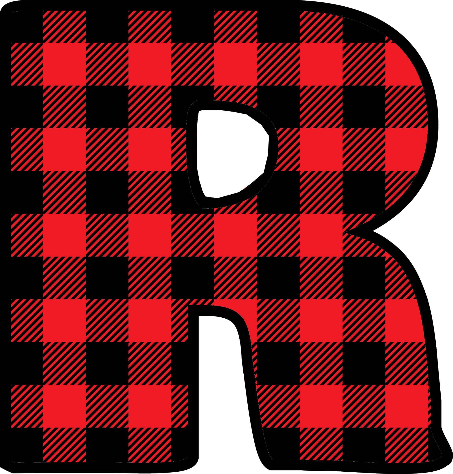 Red Plaid Letters (18)