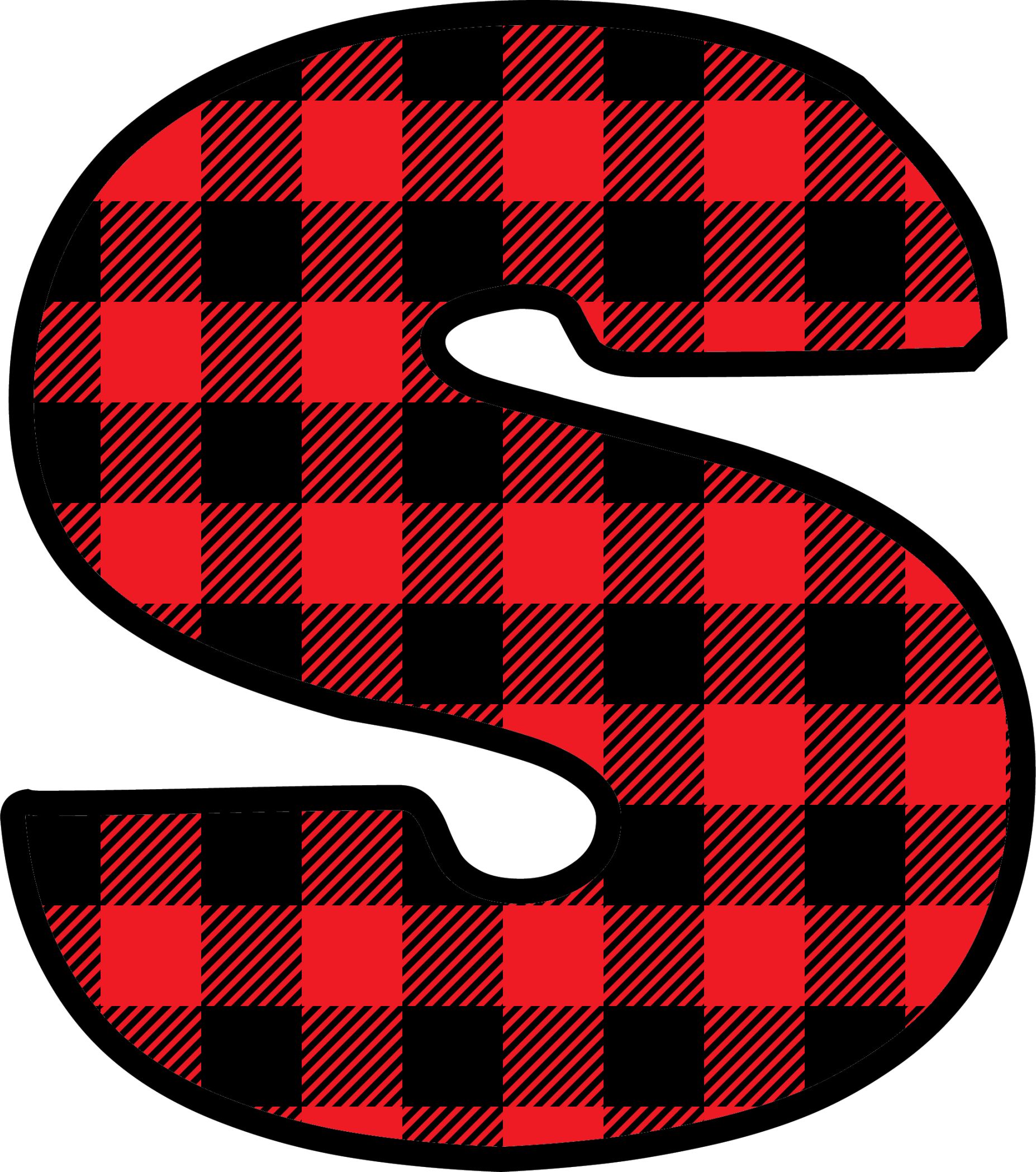 Red Plaid Letters (19)