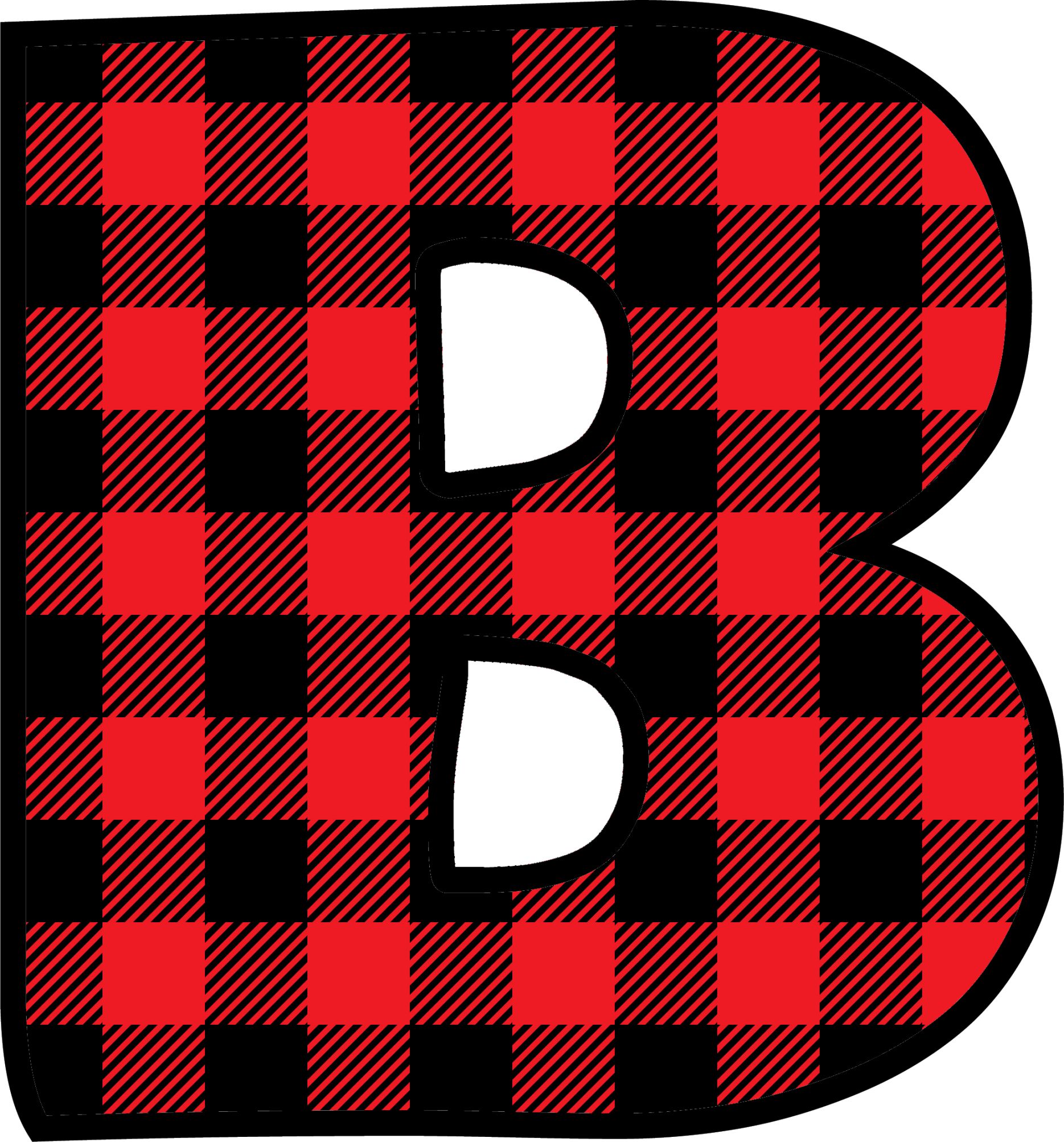 Red Plaid Letters (2)