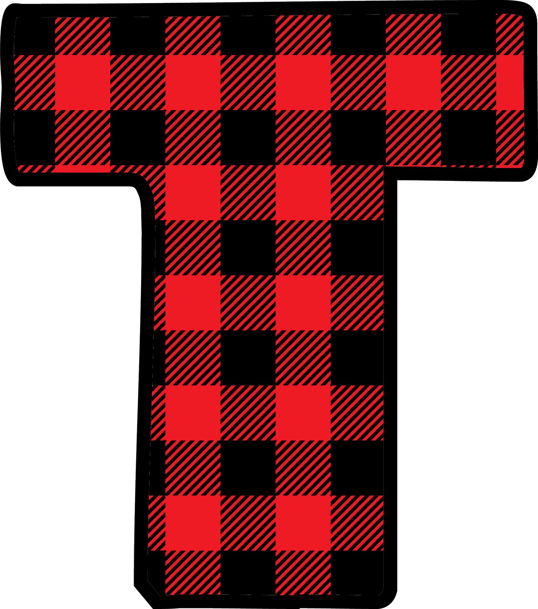 Red Plaid Letters (20)