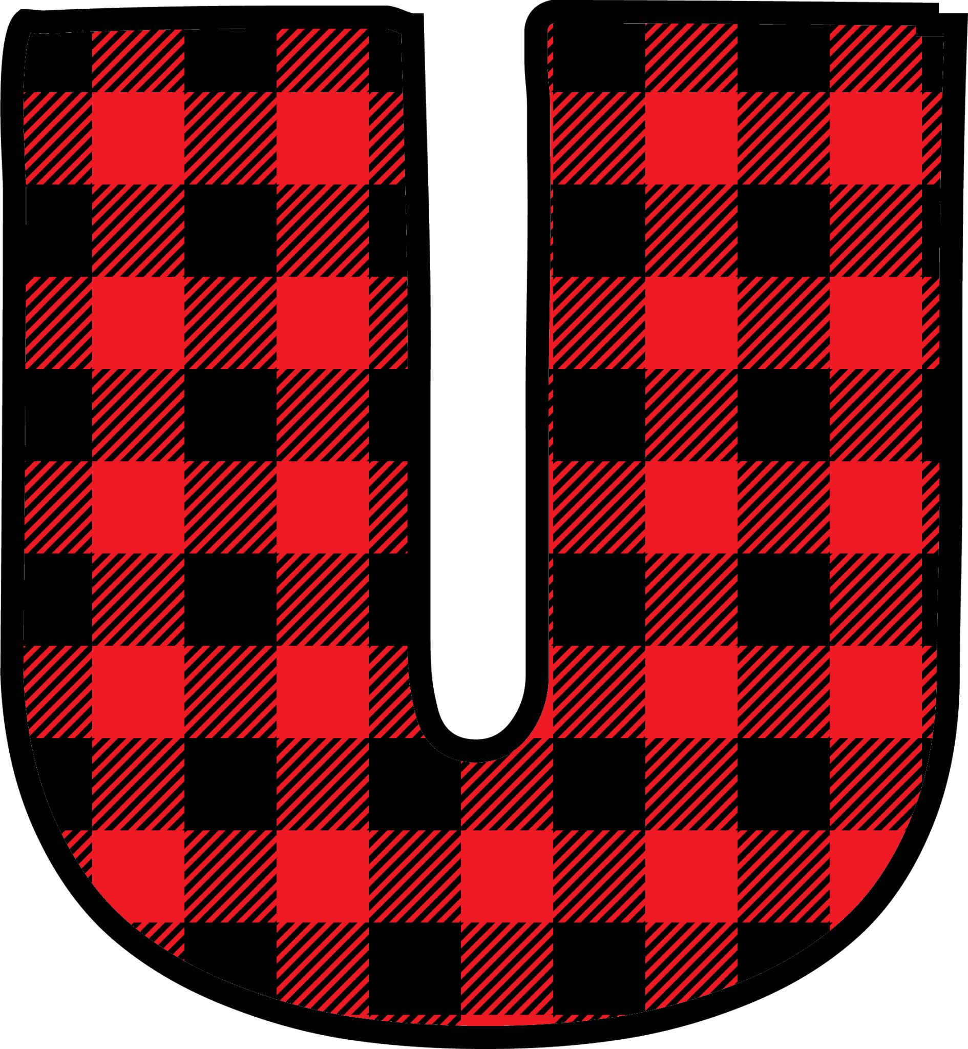 Red Plaid Letters (21)