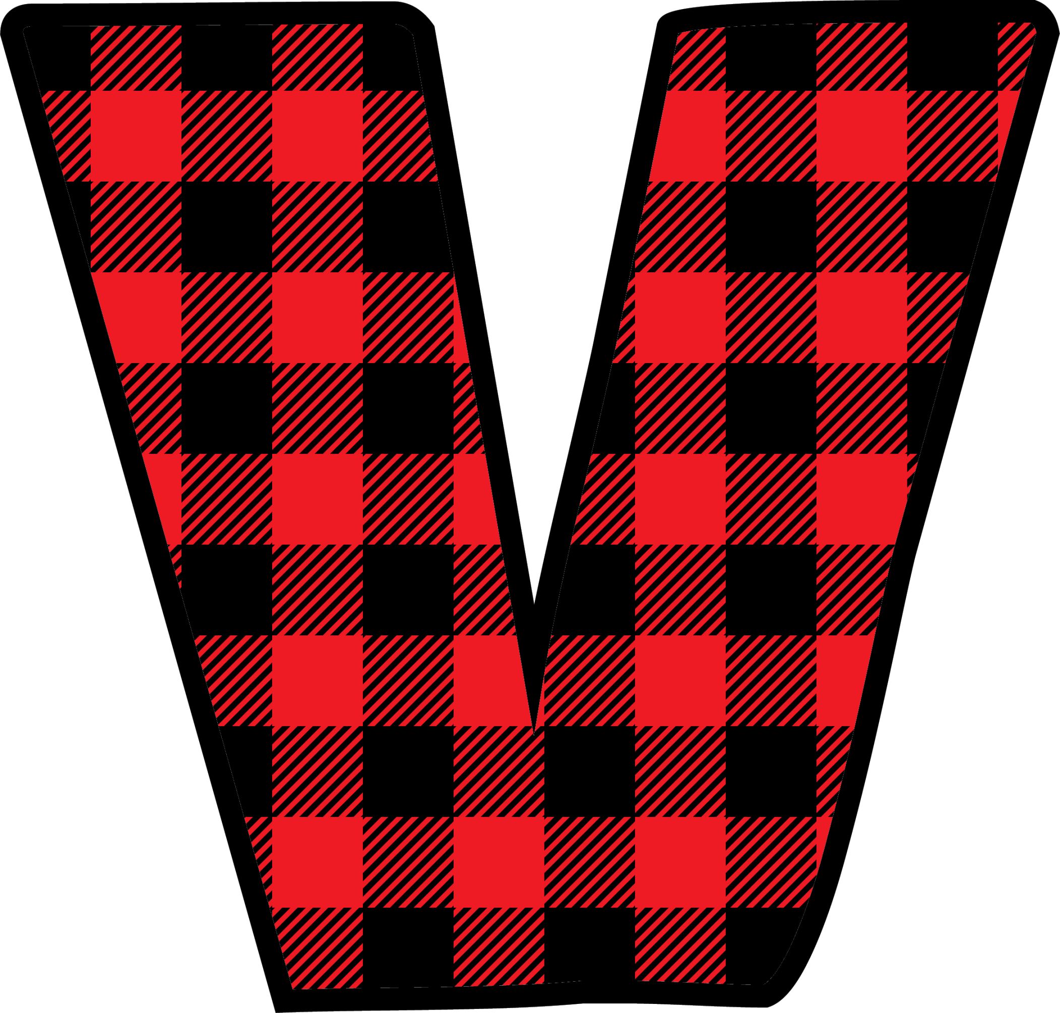 Red Plaid Letters (22)