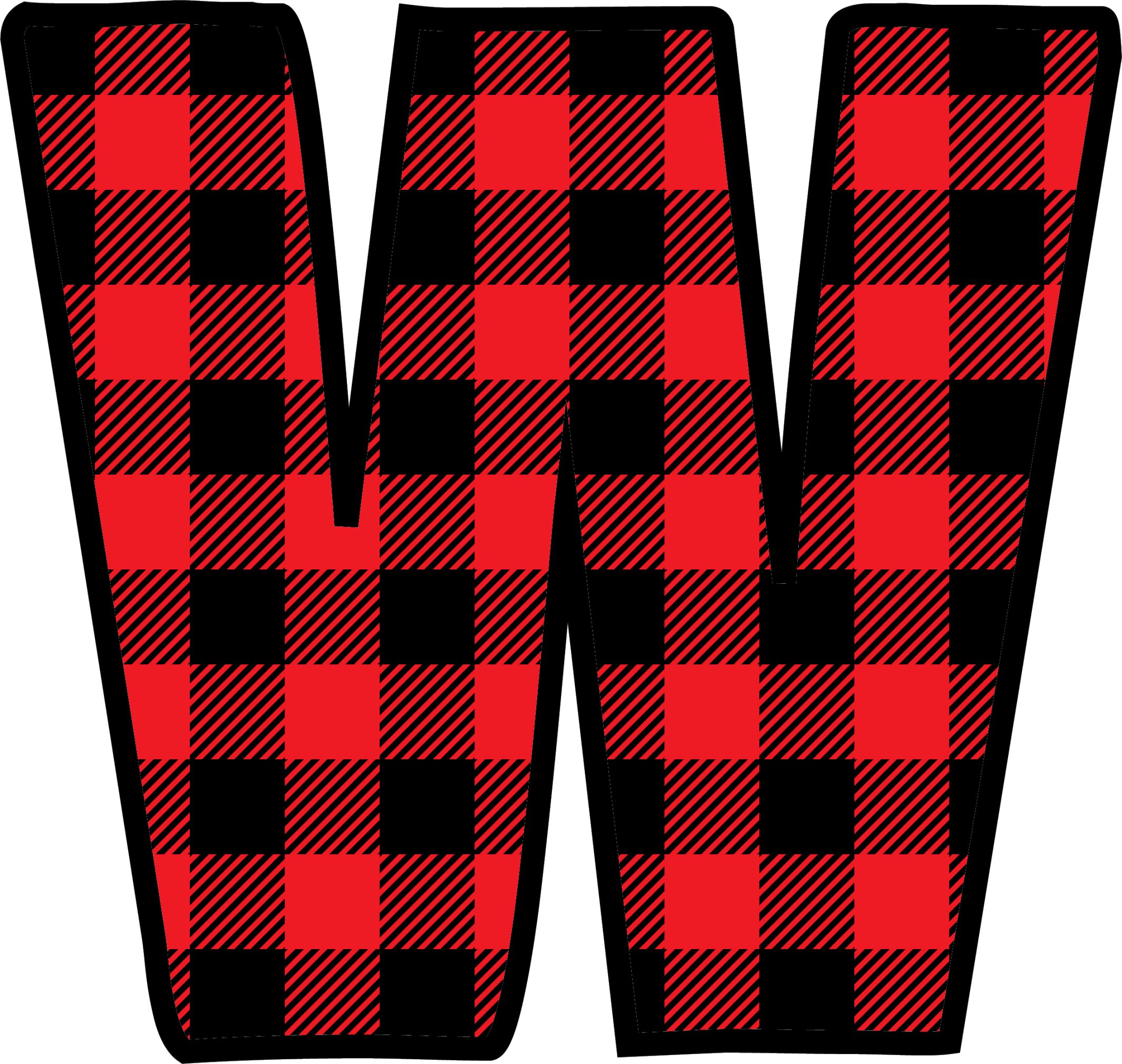 Red Plaid Letters (23)