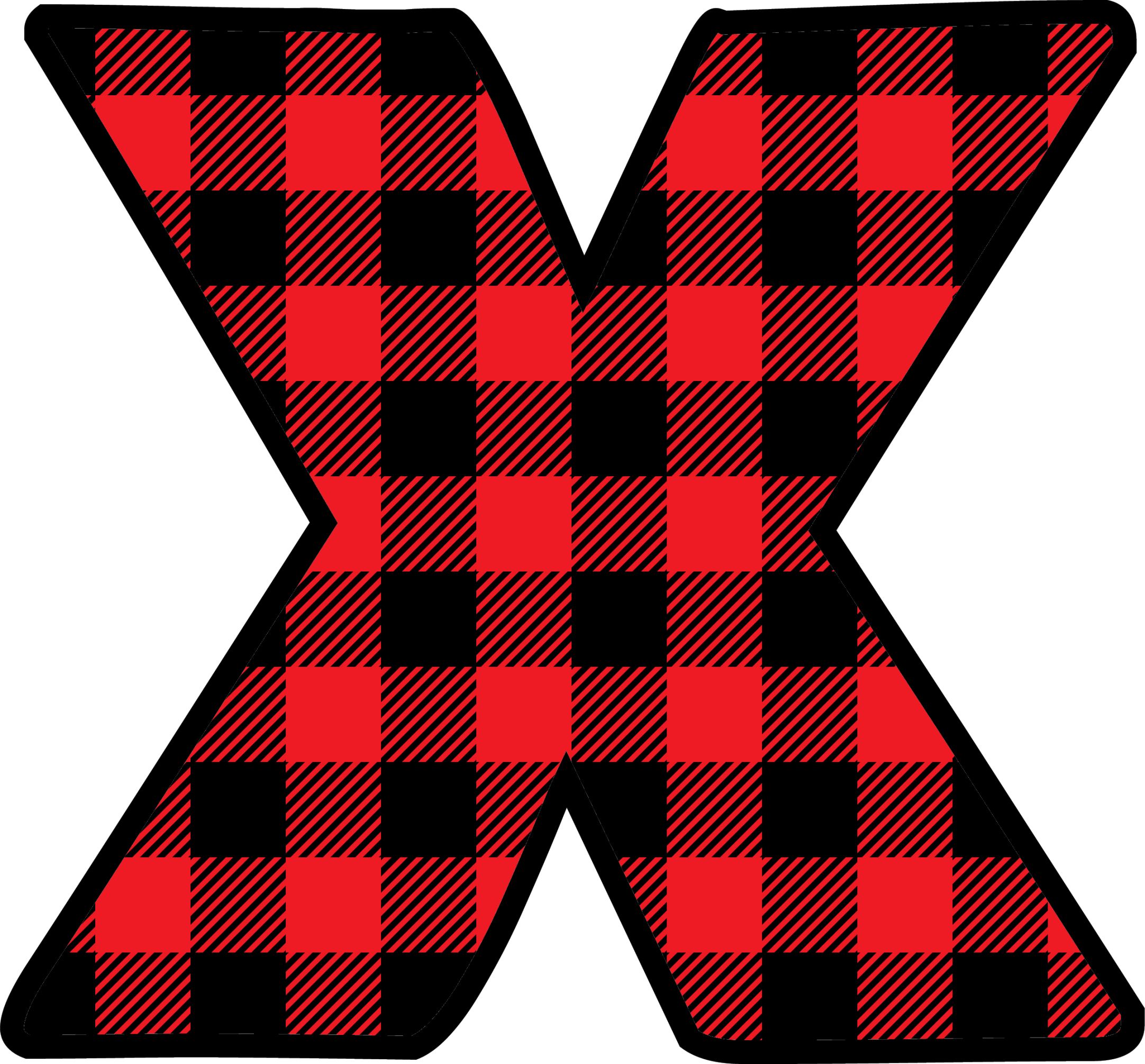 Red Plaid Letters (24)