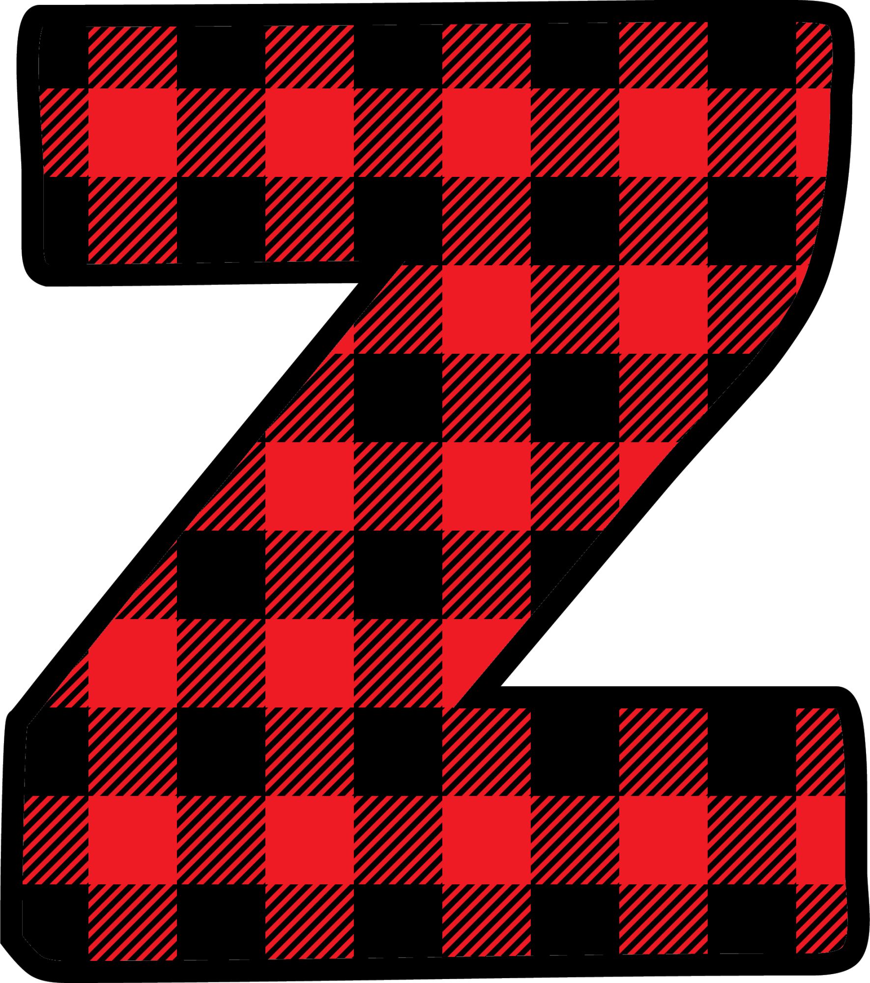 Red Plaid Letters (26)