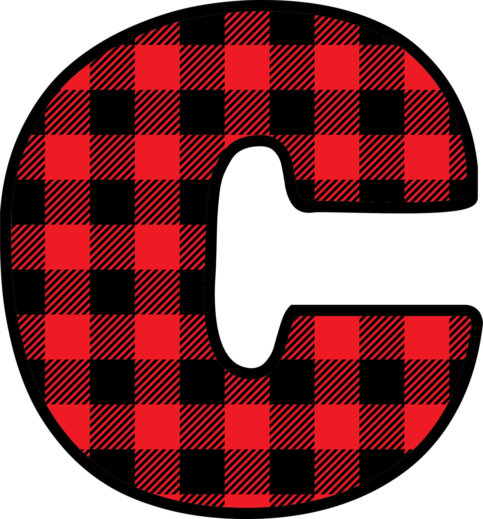 Red Plaid Letters (3)