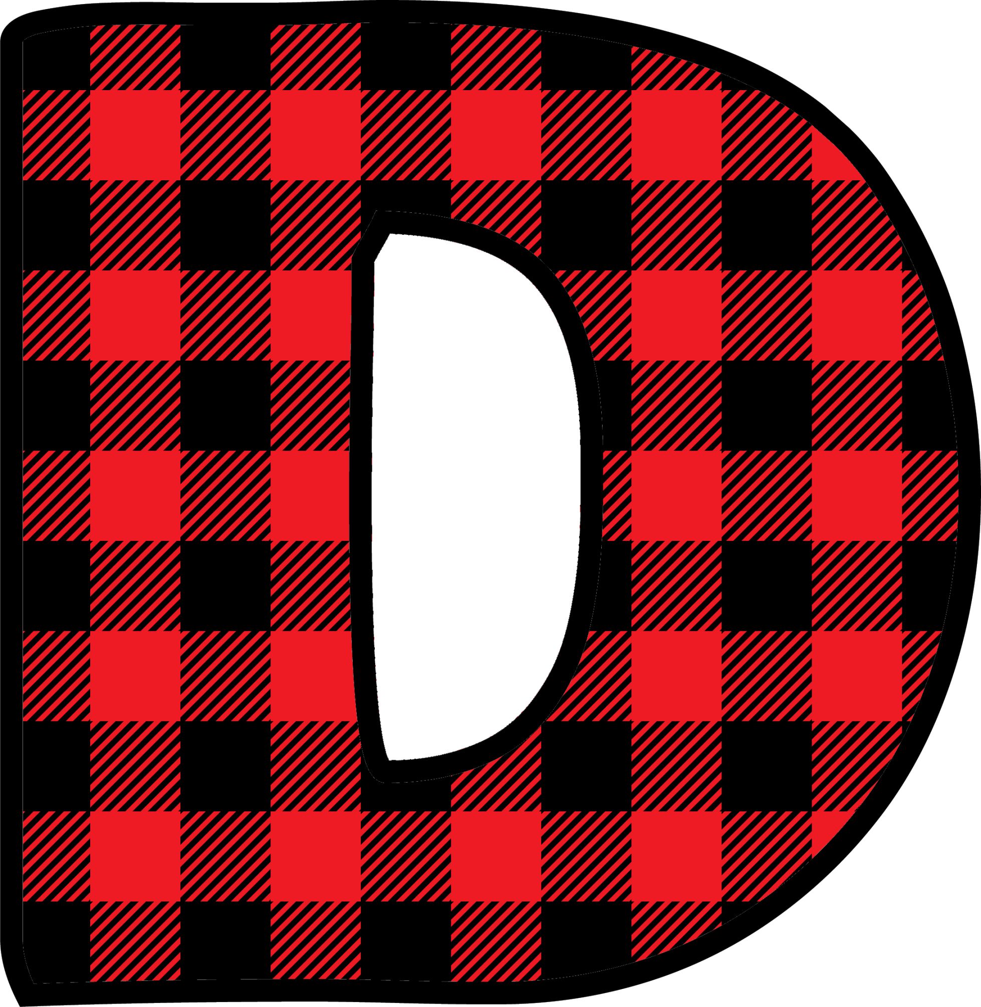 Red Plaid Letters (4)