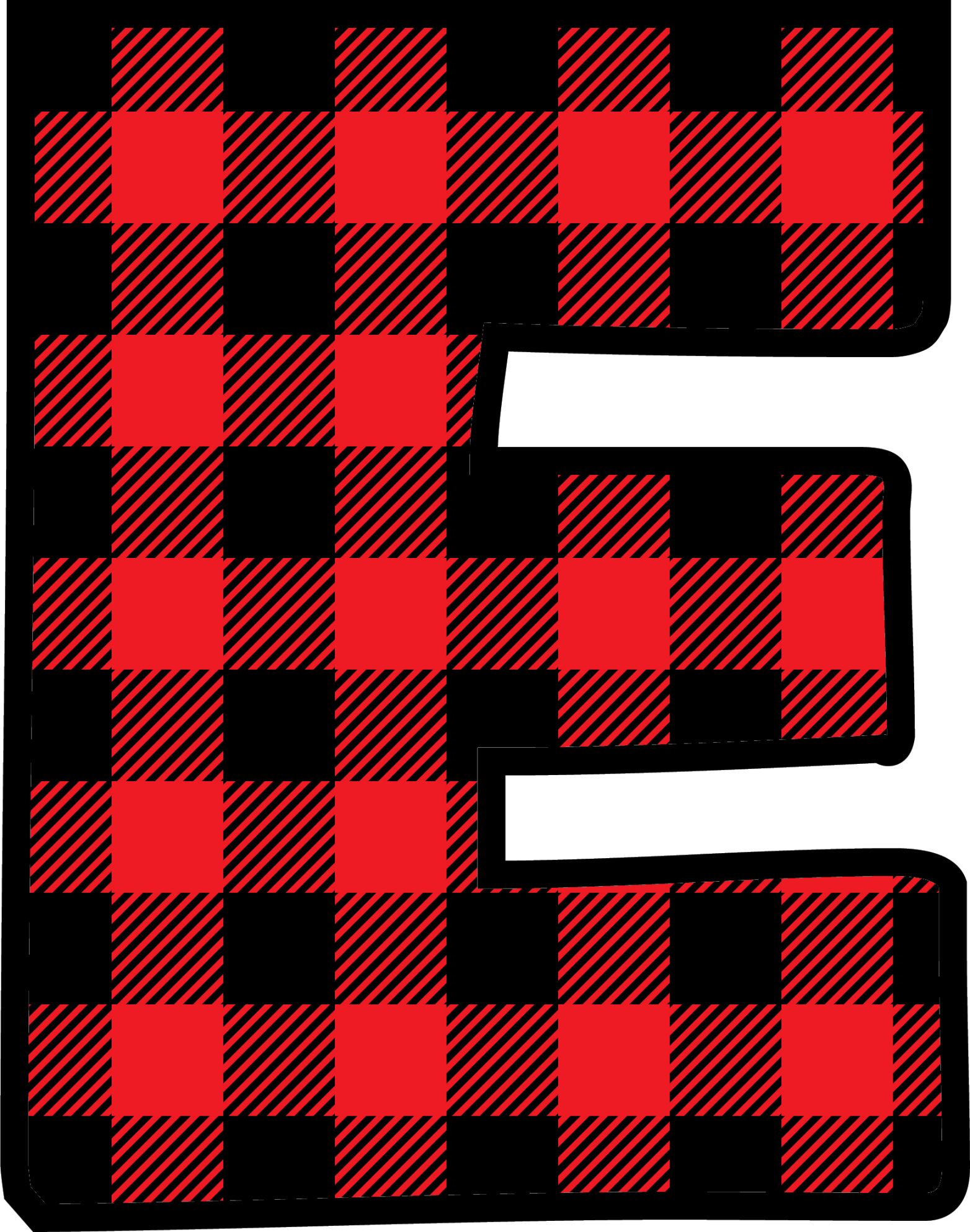 Red Plaid Letters (5)