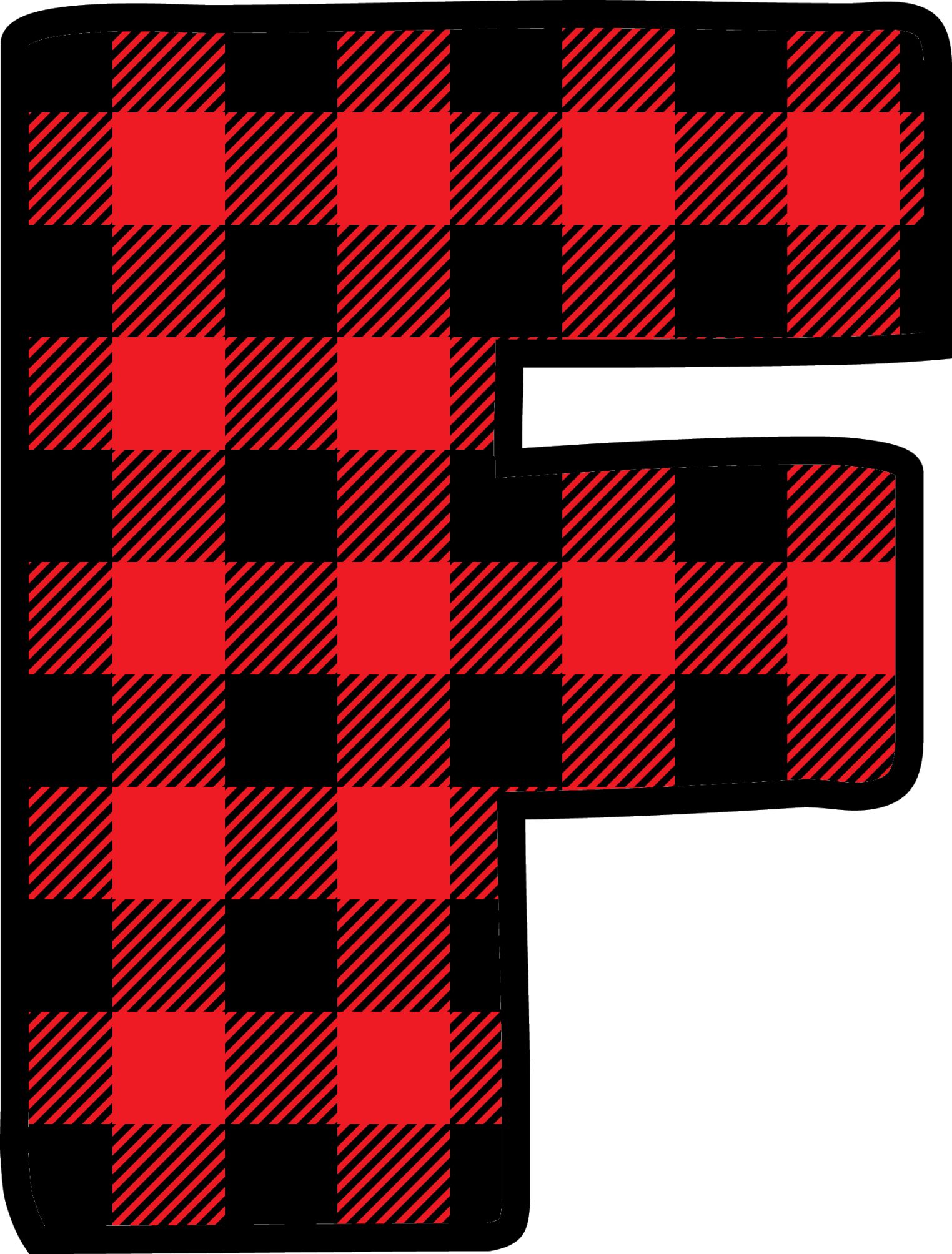 Red Plaid Letters (6)