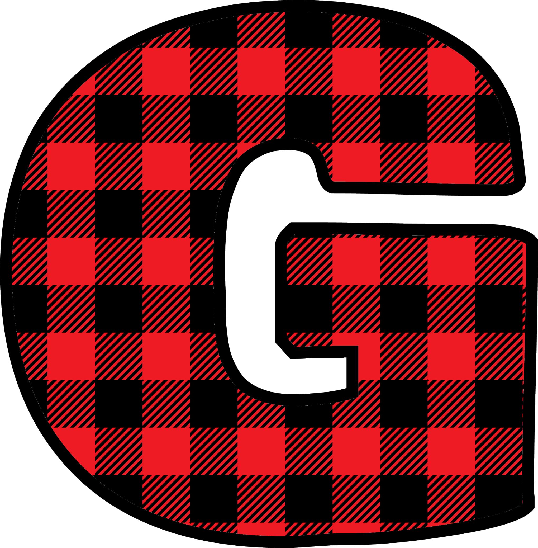 Red Plaid Letters (7)