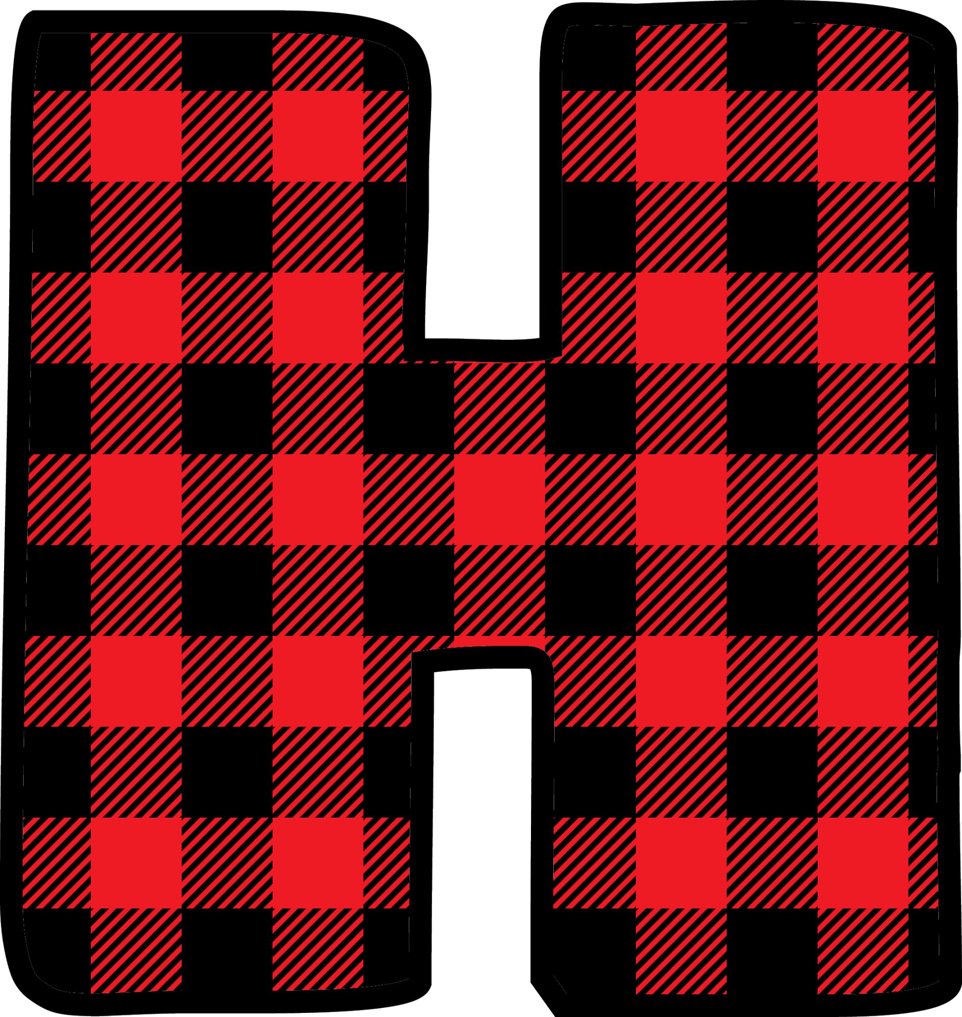 Red Plaid Letters (8)