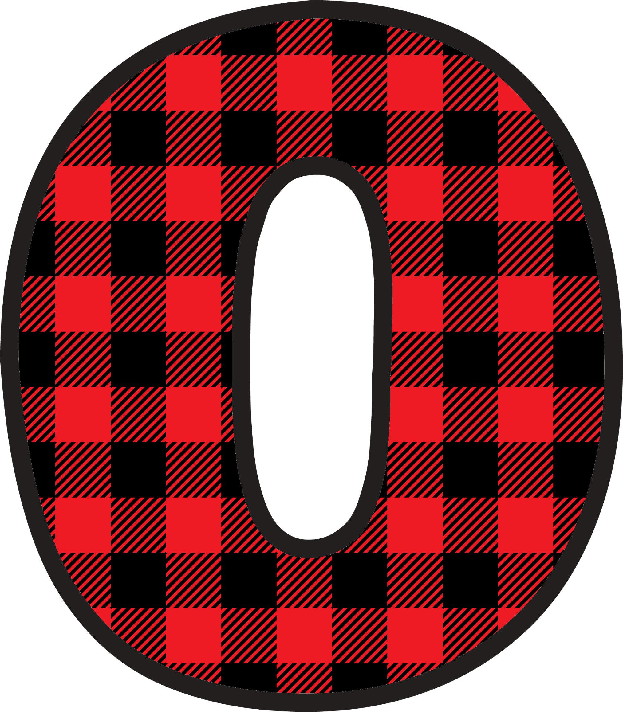 Red Plaid Numbers (1)