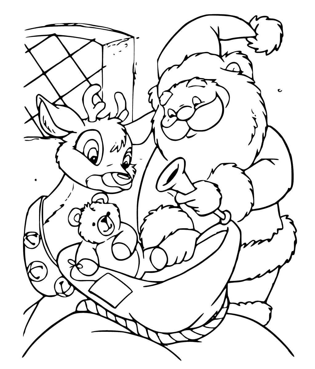 Santa claus coloring page (10)