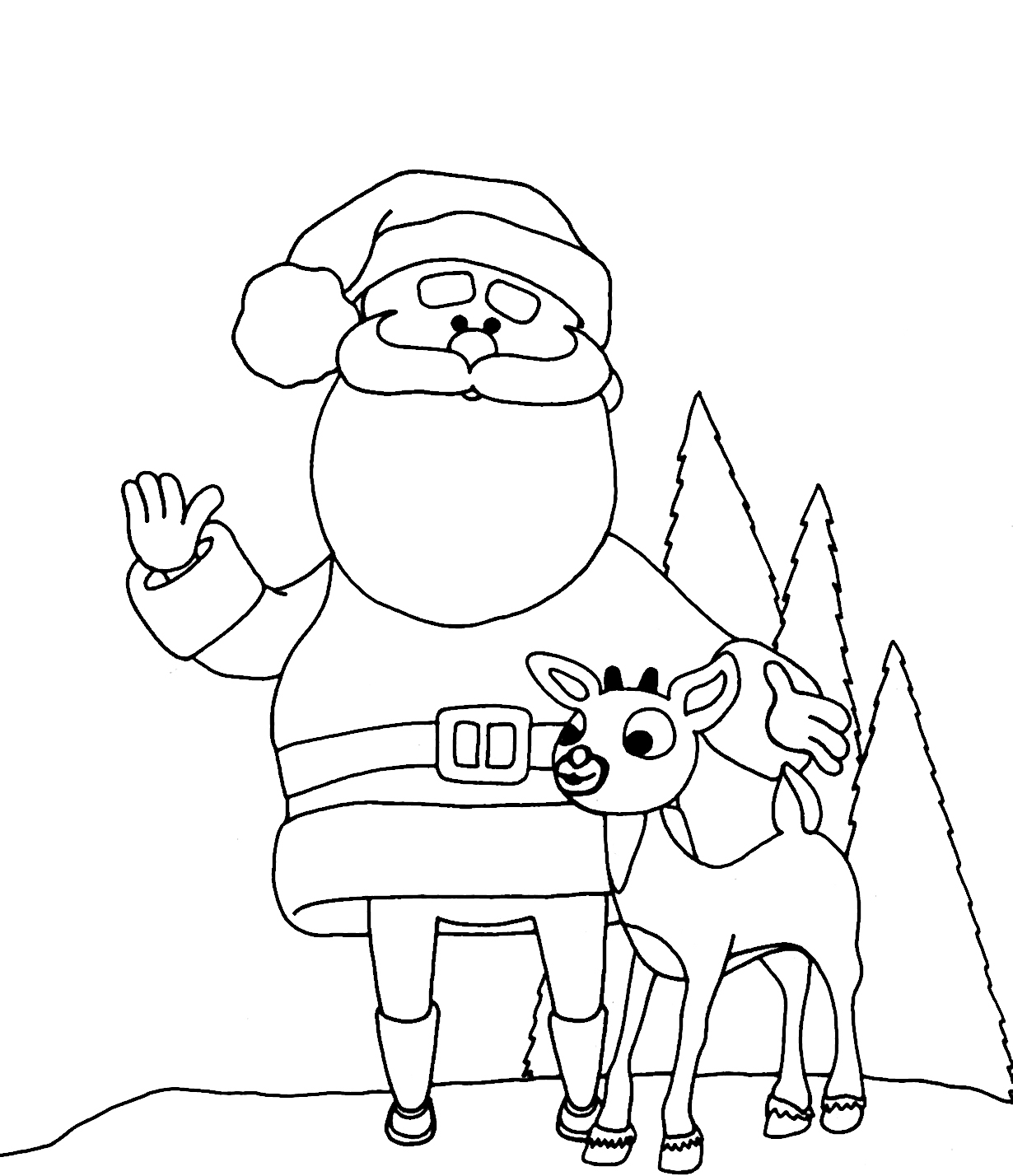 Santa claus coloring page (11)