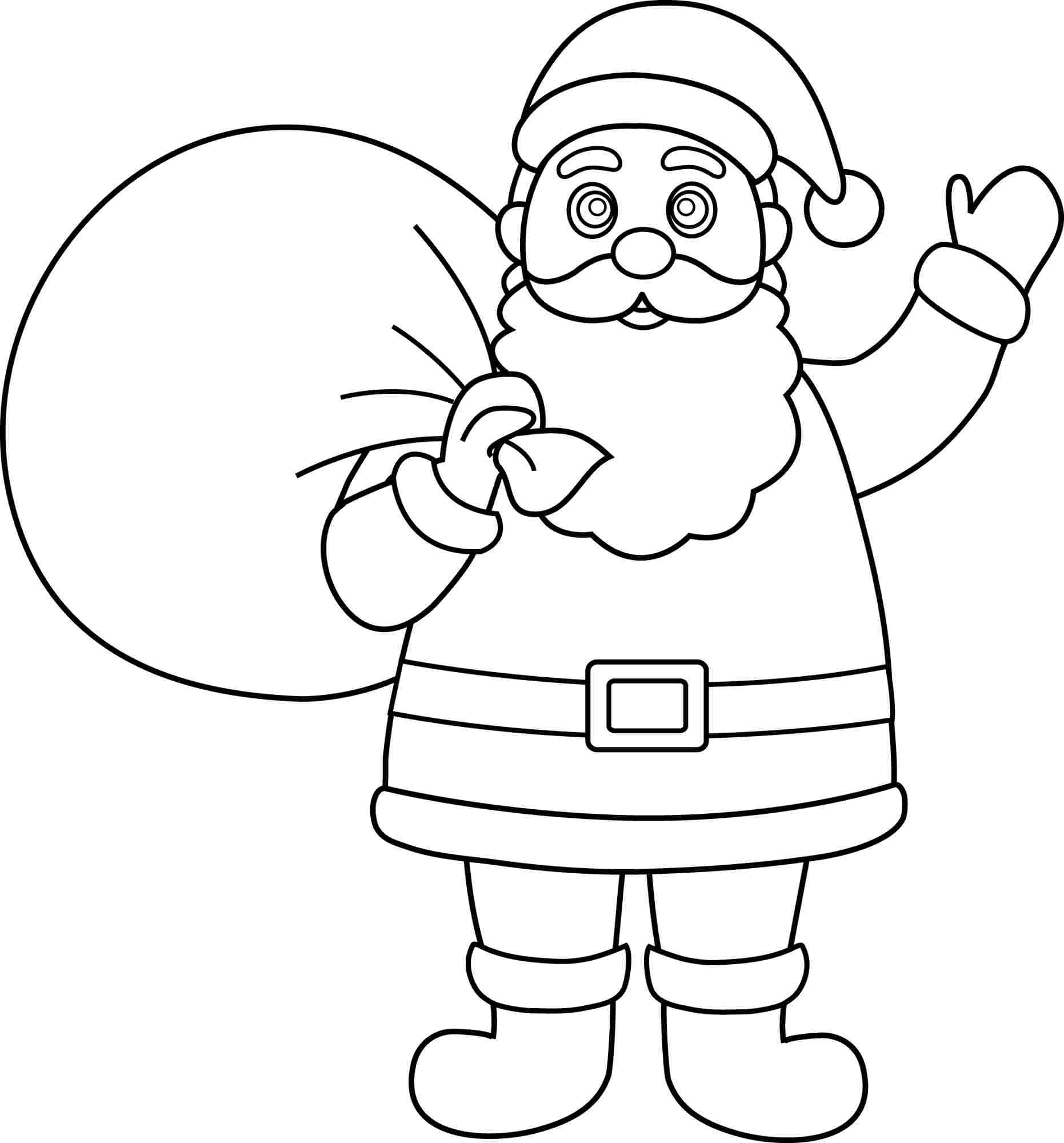 Santa claus coloring page (13)