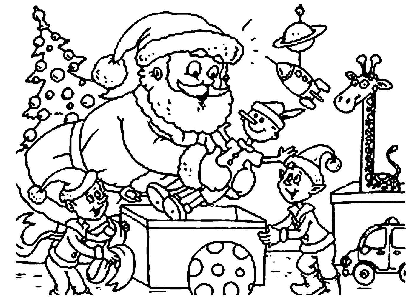 Santa claus coloring page (6)