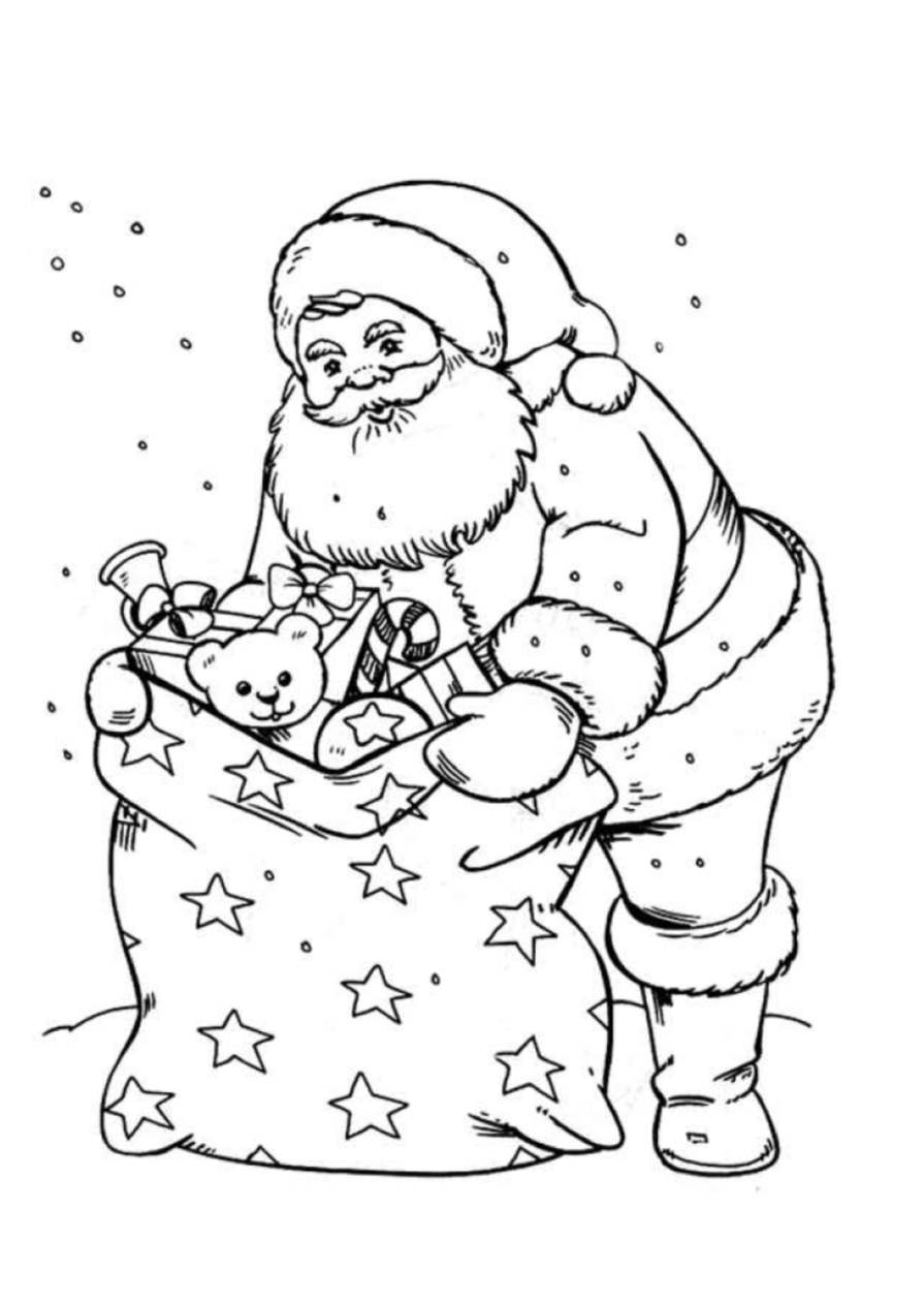 Santa claus coloring page (8)