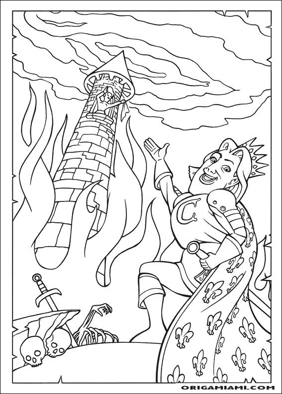 Shrek tirdth coloring page (2)