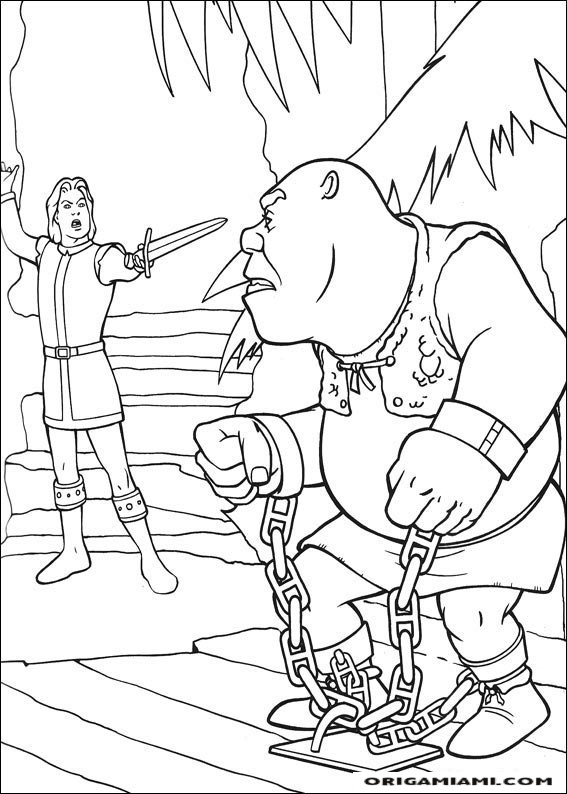 Shrek tirdth coloring page (4)