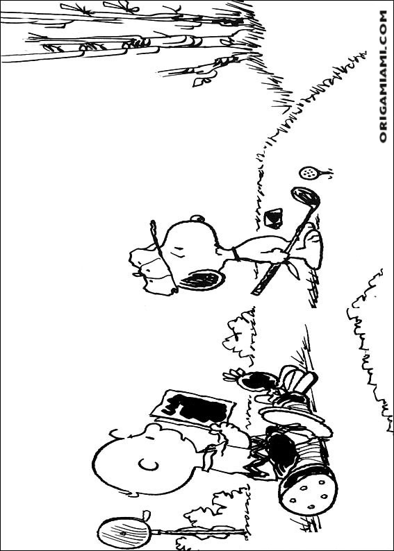 Snoopy coloring page (5)