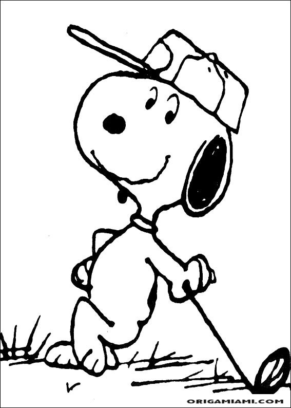 Snoopy coloring page (6)