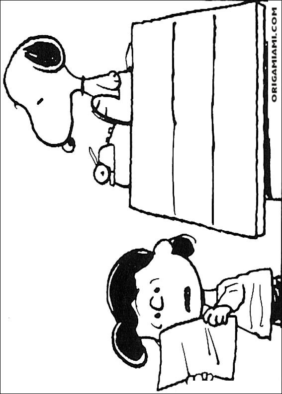 Snoopy coloring page (9)